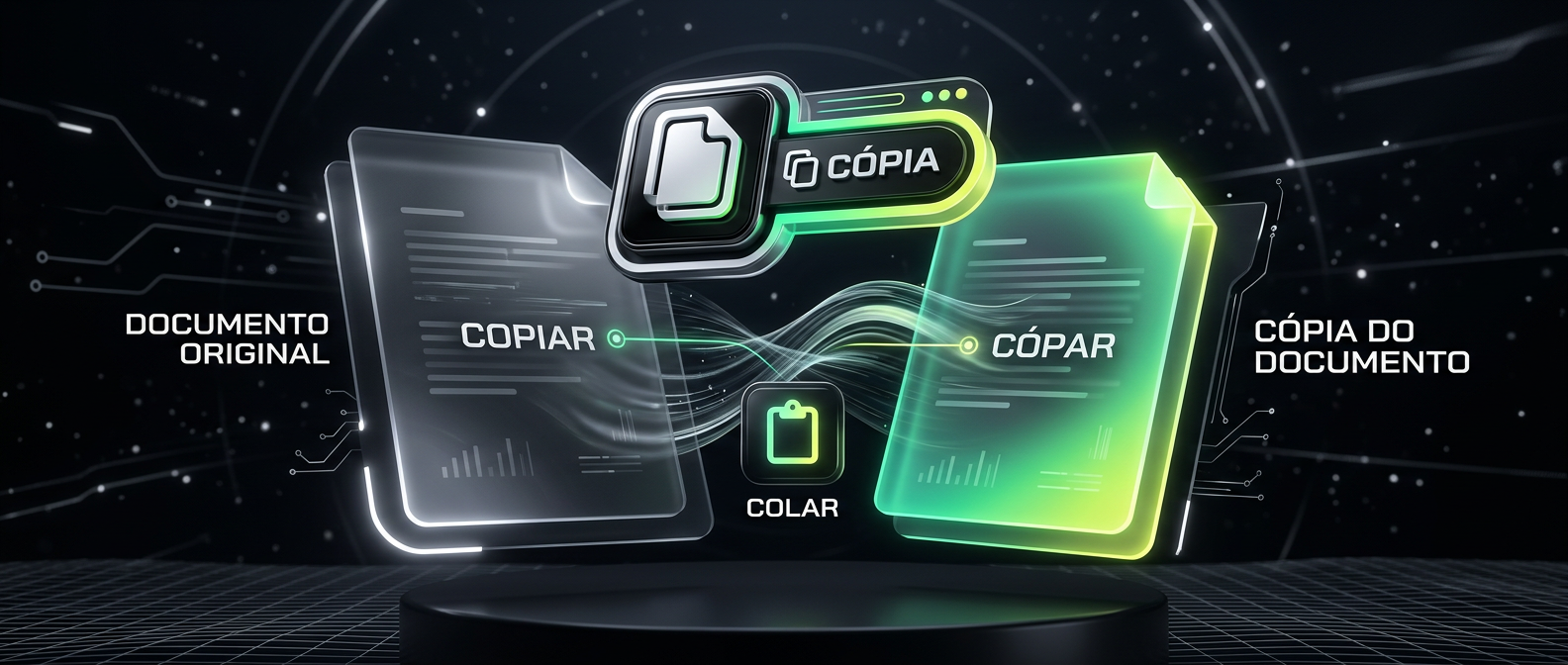 Ilustração representando copiar e colar documentos